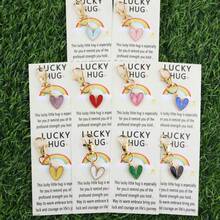 10pcs Lovely Heart Shaped Keychain Set, Valentine's Day Gift, Anniversary Gift, Comes With 3 Different Greeting Cards, Party Favor, Holiday Bulk Gift, Appreciation Gift, Student Classroom Reward - Multicolor - View 11