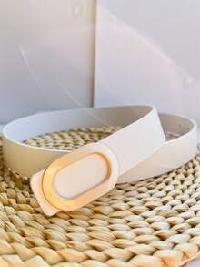 新款光滑休闲腰带，简约百搭，时尚学生风，适合搭配牛仔裤，ins风装饰，纯色PU皮革 - 彩色 - 查看 15