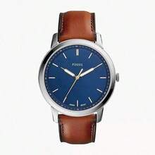 Fossil Men's Minimalist Quartz Watch | Black Dial With Stainless Steel Strap, Crafting Elegant Casual Business Style. FS5304/FS5305/FS5308 - Dark Brown - View 1