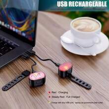 Bicycle LED Headlight & Taillight Set,Bicycle Lighting, Front And Rear Lights, Bicycle Lights, LED Cycling Lights, Bicycle Flashlight Jane, Bicycle Front Tail Light Lights. USB Type-C Fast Charging Bicycle Front,And Portable LED Bike Light, IPX5 Waterproof,Suitable For Various Holiday Gifts, Suitable For Giving Father'S Day Gifts(2PCS) - Black - View 9