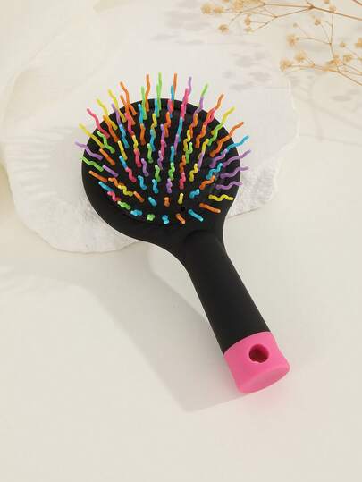 1 pièce Peigne à coussin d'air coloré, brosse à cheveux compacte 2-en-1 pour le voyage