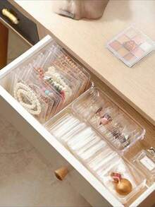 20/5个装 PVC 透明可重复密封首饰袋，透明拉链首饰袋，抗氧化首饰袋，首饰收纳袋，独立首饰收纳袋，防尘透明首饰收纳袋，首饰盒，收纳袋，化妆刷收纳盒，化妆刷架，香水收纳袋，收纳包，女士礼物，圣诞礼物，女士礼物创意 - 彩色 - 查看 1