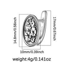 1 Đôi bông tai bạc 925 kiểu dáng hoa độc đáo cổ điển dành cho nữ, thích hợp để đeo hàng ngày, đi nghỉ mát, dự tiệc hoặc làm quà tặng. - Màu Bạc Cổ - Xem 4