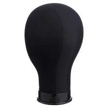 假发头套，可调节假发头套，帆布假发头套带夹子，假发美妆模特头套套装 - 彩色 - 查看 7