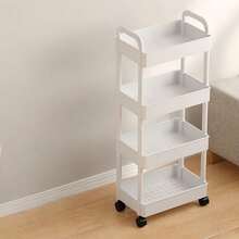 Xe đẩy lưu trữ 3/4/5 tầng chịu tải nặng có bánh xe - Kệ đựng đồ đa năng, kết cấu nhựa chắc chắn, dễ lắp ráp không cần dụng cụ, giá để đồ tiết kiệm không gian cho nhà bếp, phòng tắm, văn phòng, phòng ngủ - Thích hợp cho gia đình và sử dụng thương mại - Xe đẩy chịu tải nặng màu trắng/đen, sắp xếp nhà cửa, thiết kế nhỏ gọn, cấu trúc chắc chắn, kệ lưu trữ di động, kệ sách cho nhân viên văn phòng (Một số màu sắc ngẫu nhiên) - Giá để đồ trên ô tô/Đen - Xem 8