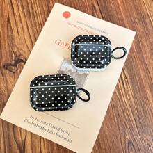 简约经典黑白波点长方形亮面耳机保护套，适用于 1 2 3 4 Pro Pro2 Pro3