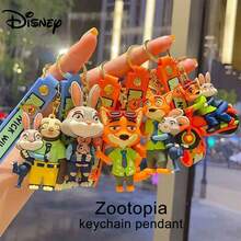 3pcs Random Disney Zootopia Cartoon Figurines, Cute PVC Collectibles, Key Chain, Bag Pendant, Perfect Holiday Gift - Multicolor - View 1