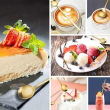 4pcs Stainless Steel Long Handle Spoons, Coffee Spoon/Stirring Spoon/Watermelon Spoon/Rice Spoon, Suitable For Office, Kitchen, Christmas Gift/Back To School Gift