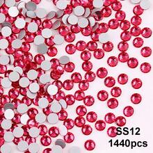 SS6 2MM-SS30 6.4MM, 7 Sizes, Non-Hot Fix, Adhesive Round Flat Bottom Glass Crystal Rhinestones, Multi-Color Crystal Gemstone Jewelry Beads DIY Glass Stone Diamond Design Accessories, Glitter Nail Art Stickers Decoration, Suitable For Phone Cases, Clothes, Bags, Shoes, Crafts - Multicolor - View 44
