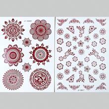 2 Tờ Hình Xăm Tạm Thời Màu Nâu - Họa tiết Mandala Cổ Điển & Hoa Tinh Tế, Thiết Kế Tinh Xắn Cho Trang Điểm Hàng Ngày & Dự Tiệc, Trang Trí Tay & Cơ Thể Sáng Tạo Cá Nhân, Miếng Dán Hình Xăm Phong Cách Cổ Điển Cao Cấp. - màu nâu - Xem 8