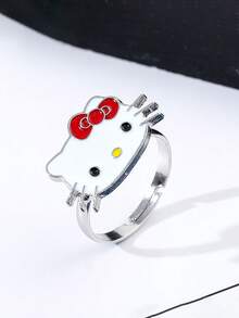 Sanrio A Fashionable Cartoon Cute HelloKitty Ring With An Open Design And Versatile Commuting Accessories - Hello Kitty - View 1