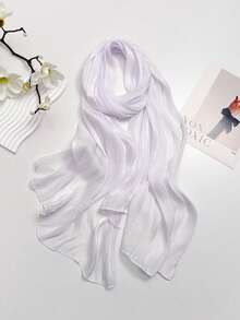 1件深色图案亮褶斗篷纯色披肩头巾头巾，柔软丝滑轻盈面料，女士多功能用途，适合所有季节，可作为晚礼服、派对、旅行、办公或婚礼的配饰，是完美的礼物之选。 - 彩色 - 查看 13