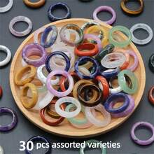 5/10/20/30 件套优雅天然水晶戒指托 - 珠宝配件，透明水晶球支架 - 彩色 - 查看 13