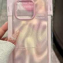 Cute 3D Gradient Glitter Phone Case, Compatible With IPhone 17 Pro Max, 17 Pro, 17 Air, 16, 15, 14 Plus, 13, 12 Pro Max, 11, Luxury Shiny Protective Soft Cover - Pink - View 1