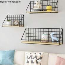 1pc Creative Wall Mounted Storage Rack With Handle - Iron Made - Durable - High Load Bearing Capacity - Home Wall Mounted Storage Rack - Portable - Bathroom - Toilet - Wall Mounted - Storage - Hanging Storage Rack - Cosmetics And Skincare Storage Rack - Dorm Bedside Rack Bathroom - Black - View 8