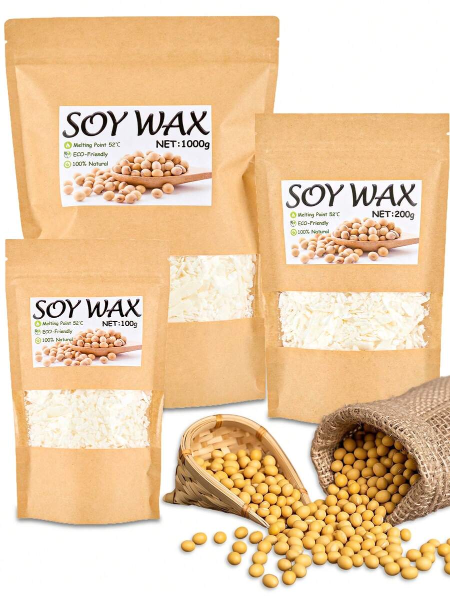 100g/200g/1000g Soy Wax, DIY Scented Candle Making Material, 3.52oz/7.05oz/35.27oz High Quality Natural Soy Wax, Candle Making Supplies - Soy Wax - View 1