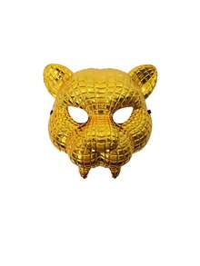 1pc Halloween Half-Face Mask, Specially Designed For Masquerade Balls, Carnival Parties, Electroplated Gold Animal Masks, Game Props - Multicolor - View 15