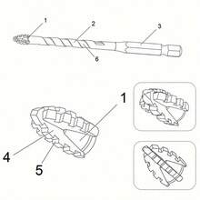 3pcs Carbon Steel Drill Bit Set, 6mm+8mm+10mm 4-Flute Eccentric Saw Tooth Drill Bits For Metal, Stainless Steel, Ceramic, Concrete, Glass, Tile, Marble - Multicolor - View 8