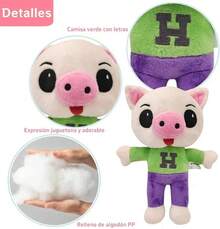 TendenciaCyrene Peluche Plim Plim 23 Cm Amigo Payaso Un Héroe Del Corazón Peluche Suave Infantil, Regalo Ideal Para Niños, Material Felpa Premium Para Juegos Y AbrazoCalidad premium - Verde lima - Ver 2