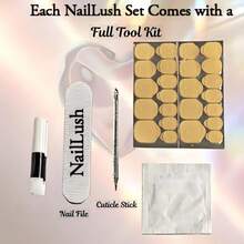 NailLush 10 PCS Handmade Square Press-On Nails | Gothic Punk Luxury Black-Nude Acrylic Nails, 3D Cross & Metal Chain Embellished Star - màu đen - Xem 4