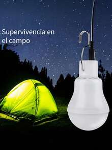 1 Piece Of An External LED Lamp With Solar Panels And Solar Charging Device - Rechargeable, Suitable For Hanging Lamps In Gardens And Camping Areas - white light - View 6