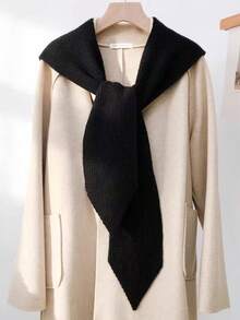 1 Stück Damen Einfarbig Gestrickter Schal & Mütze Set, Neue Mode Sturmhaube, Lässiger vielseitiger gestrickter Halswärmer Schal, Herbst/Winter Kältebeständige Warme Beanie, Geeignet für den täglichen Gebrauch