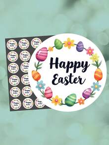 15/35/70pcs Easter Animal Stickers, Egg Stickers,Customize Text,Easter Bunny, Happy Easter Stickers, Custom Cut Stickers - Multicolor - View 5