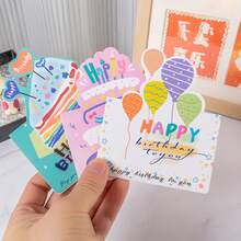 10张/套 3D生日贺卡，英文生日祝福明信片，派对装饰，生日祝福卡，生日礼物配件 - 彩色 - 查看 3