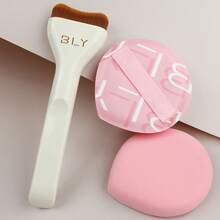 Liquid Foundation Brush And Makeup Sponge Combo, Dense Thick Bristles For More Even Makeup Application,Giveaways,Professional Makeup Brushes,Complete Makeup Set - Multicolor - View 3