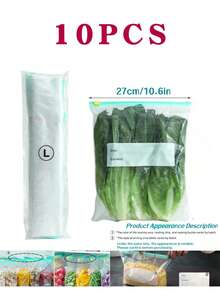 45 st matförvaringspåsar, fryspåsar, återanvändbara förseglingspåsar, lämpliga för frukt, grönsaker, spannmål och kött | Perfekt för köksorganisation och matkonservering, matförvaringslösning | Lufttät försegling - 10/15/20/45 st - Multifärgad - Visa 13