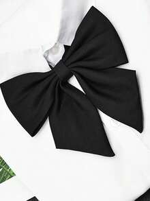 1pc Women's Solid Color Casual Versatile Bow Tie, School Style JK Accessory, Waitress Uniform Bow Tie, Women's Neck Accessory - Multicolor - View 4