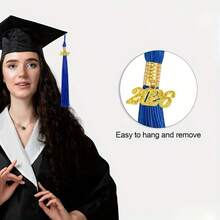 1/10-Piece Gold 2026 Graduation Commemorative Charms - Year Badge Decor For Cap Tassels & Gowns, Commemorative Ornaments For 2026 Graduates, Budget-Friendly Graduation Party Gifts & Souvenirs - Multicolor - View 1