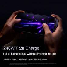 240W Fast Charging Data Cable With Phone Holder, 90° Bend, 360° Rotation, Multi-Angle Adjustment, Braided Cable, Compatible With Apple 17, Gaming Phones, 240W Charging Cable With Holder Compatible With Apple 17, Tablets, And Fast Charging For Gaming Phones Compatible With IPhone 17, 17 Pro Max, 16, 16 Plus, 16 Pro, 16 Pro Max, Compatible With Redmi, Compatible With OnePlus Charger Travel Type C - Multicolor 3 - View 6