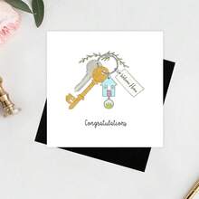 乔迁贺卡、祝贺贺卡、乔迁贺卡、温馨的家、搬家、新房、乔迁贺卡 - 彩色 - 查看 9