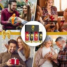 Skull Plastic Shot Glasses Bulk Set Of 4 With Gift Box, 12GA Small Bullet Shot Cups, Christmas Shot Glasses For Whiskey Vodka Liquor, Christmas Gifts Gothic Gifts For Men Women, Black+Red - 黑色+紅色 - 查看 3