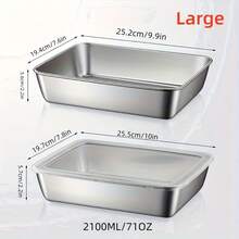 Sealed Food Storage Containers - Stackable, Stainless Steel, Leak-Proof, Space-Saving, Reusable, Ideal For Meal Prep, Storing Fruits, Meats, Vegetables, Leftovers, Keeping Fridge & Freezer Fresh, Versatile Use, Also Suitable For Christmas, Halloween, New Year Holidays, Valentine's Day Gifts, Travel Essentials - Multicolor - View 11