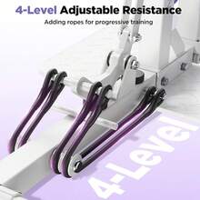 FEIERDUN Adjustable Deep Squat Machine - 7 Level Resistance Glute & Leg Trainer For Home, Core Leg Push Up Workout Machine For Home Gym To Strengthen Core, Hips And Thighs - Purple - View 4