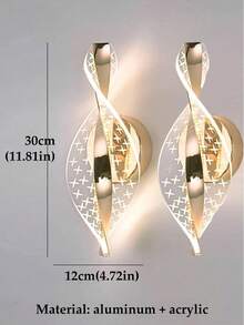 Gold/Black Acrylic Wall Lamp With Cloud/Snowflake Pattern, Suitable For Bedroom, Living Room, Dining Room And Other Home Decor Lighting