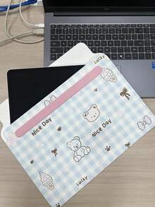 Spill-Proof Shockproof Plaid Laptop Sleeve Compatible With Ipad , Compatible With IPad With Case On - Multicolor - View 1