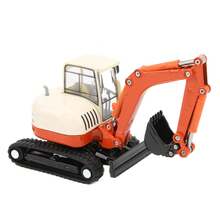 Modelo de excavadora de orugas dedicado, vehículo de construcción de juguete para niños. - Rojo y blanco - Ver 1