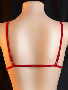 Sexy Lingerie Lace Halter Bodysuit In Red, Seductive And Enticing, Wearable Sleepwear Set, Bedroom Date Outfit, Passionate Backless Tight Outfit, New Bold Erotic Clothing, Revealing Exotic Tempting Underwear - 紅色 - 查看 6