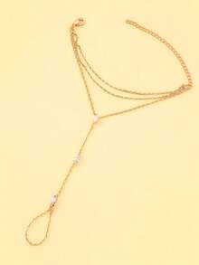 1 chiếc vòng tay nhiều lớp đính đá Cubic Zirconia lấp lánh, sang trọng, phù hợp cho nữ giới đeo hàng ngày, dự tiệc hộp đêm, tụ họp. - Vàng - Xem 7