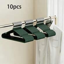 10/60pcs Adult Clothes Hangers, Non-Slip Plastic Coated, Premium Home Closet Garment Organizer Rack - Multicolor - View 17
