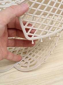 可爱水豚印花塑料浴缸收纳篮（粉色和白色可选），便携式淋浴袋，储物篮沙滩包，镂空设计收纳篮 - 双提手编织风格浴室收纳篮，可收纳洗漱用品、化妆品、沐浴用品、零食、玩具，用途广泛，可用作沙滩包、梳妆台收纳篮或家居杂物收纳袋，化妆间装饰 - 彩色 - 查看 8