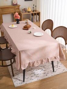 1 buah Taplak Meja Minimalis Khaki Berumbai, Gaya Rumah Pertanian Amerika untuk Dapur, Meja Makan, Meja Kopi, Rak TV, Lorong Masuk, Cocok untuk Liburan, Pesta, Pernikahan, Perjamuan, Latar Belakang Fotografi Sepanjang Musim - Khaki - View 8