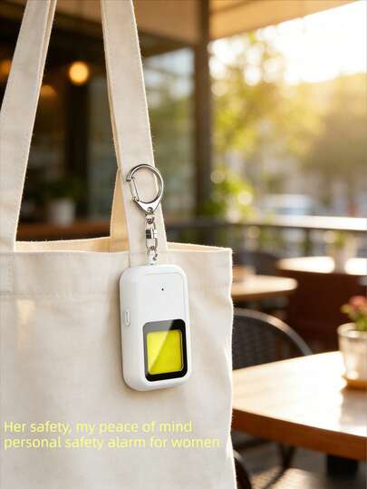 Romantic Valentine's Day Gift Portable 130dB Personal Safety Alarm, Rechargeable LED Flashlight Keychain Alarm, Dual-Mode Self Defense Emergency Alarm For Her Mom Kids