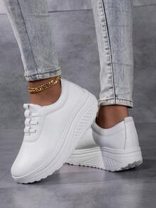 新款女士跑步鞋、休闲鞋、护士鞋、摇滚鞋底、时尚设计、多功能、轻便、舞蹈鞋、旅行鞋 - 白色 - 查看 4