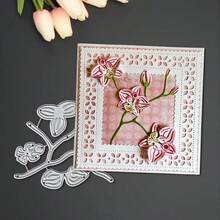 Creative Photo Frames And Flowers Metal Cutting Dies, DIY Scrapbooking Album And Embossing Stencil, Greeting Card Making Tool, Card Paper Cutting Crafts ,Gift Card Making Template Die Cuts. - Silver - View 6