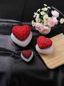 1pc Heart Flower Candle Mold DIY Handmade Soap Flower Ball Silicone Mold