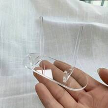 [8pcs/12pcs Clear Card Display Rack] Clear Card Display Rack Stand | Desktop Card Sleeve Storage For Back To School | Home & Room Decoration - Transparent - View 7